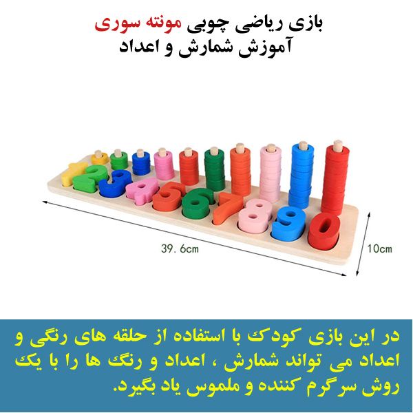 بازی چوبی ریاضی مونته سوری شمارش و اعداد